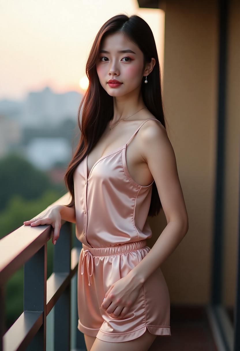 导演在片场与演员讨论场景